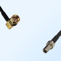 RP SMA/Male Right Angle - TS9/Male Coaxial Jumper Cable