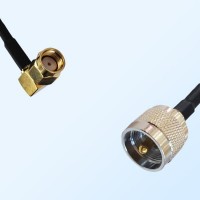 UHF Male - RP SMA Male Right Angle Coaxial Cable Assemblies