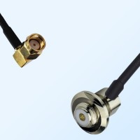 RP SMA/Male R/A - UHF/Bulkhead Female R/A Coaxial Jumper Cable