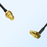 RP SMA/Bulkhead Female - RP SMA/Bulkhead Female R/A Coaxial Cable