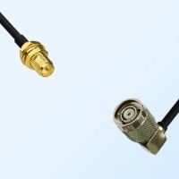 RP SMA/Bulkhead Female - RP TNC/Male Right Angle Coaxial Jumper Cable