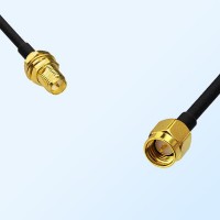 RP SMA/Bulkhead Female - SMA/Male Coaxial Jumper Cable