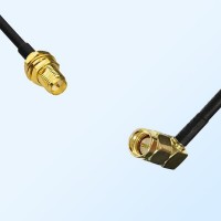 RP SMA/Bulkhead Female - SMA/Male Right Angle Coaxial Jumper Cable