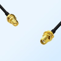 RP SMA/Bulkhead Female - SMA/Bulkhead Female Coaxial Jumper Cable