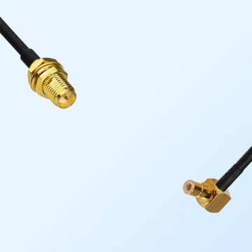 RP SMA/Bulkhead Female - SMB/Male Right Angle Coaxial Jumper Cable