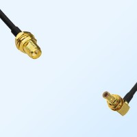 RP SMA/Bulkhead Female - SMB/Bulkhead Male R/A Coaxial Jumper Cable