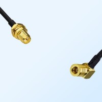 RP SMA/Bulkhead Female - SMB/Female Right Angle Coaxial Jumper Cable