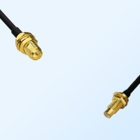 RP SMA/Bulkhead Female - SMC/Bulkhead Male Coaxial Jumper Cable