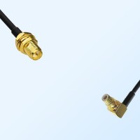 RP SMA/Bulkhead Female - SMC/Male Right Angle Coaxial Jumper Cable