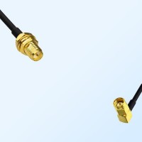 RP SMA/Bulkhead Female - SSMA/Male Right Angle Coaxial Jumper Cable