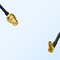 RP SMA/Bulkhead Female - SSMB/Female Right Angle Coaxial Jumper Cable