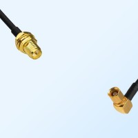 RP SMA/Bulkhead Female - SSMC/Female Right Angle Coaxial Jumper Cable