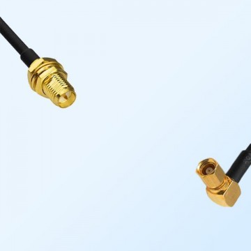 RP SMA/Bulkhead Female - SSMC/Female Right Angle Coaxial Jumper Cable