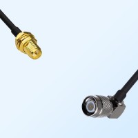 RP SMA/Bulkhead Female - TNC/Male Right Angle Coaxial Jumper Cable