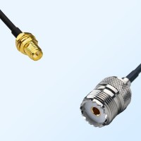 RP SMA/Bulkhead Female - UHF/Female Coaxial Jumper Cable