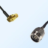 RP SMA/Bulkhead Female Right Angle - RP TNC/Male Coaxial Jumper Cable