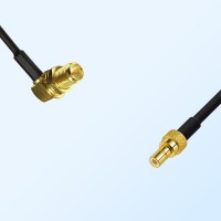 RP SMA/Bulkhead Female Right Angle - SMB/Male Coaxial Jumper Cable