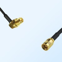 RP SMA/Bulkhead Female Right Angle - SMB/Female Coaxial Jumper Cable
