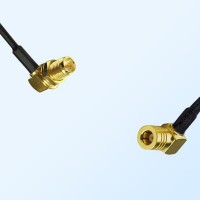 RP SMA/Bulkhead Female R/A - SMB/Female R/A Coaxial Jumper Cable