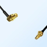 RP SMA/Bulkhead Female R/A - SMC/Bulkhead Male Coaxial Jumper Cable