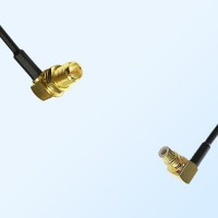 RP SMA/Bulkhead Female R/A - SMC/Male R/A Coaxial Jumper Cable