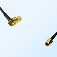 RP SMA/Bulkhead Female Right Angle - SSMA/Male Coaxial Jumper Cable