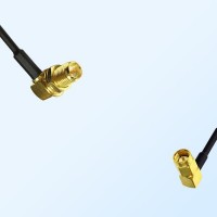 RP SMA/Bulkhead Female R/A - SSMA/Male R/A Coaxial Jumper Cable