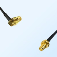 RP SMA/Bulkhead Female R/A - SSMA/Bulkhead Female Coaxial Jumper Cable