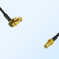 RP SMA/Bulkhead Female Right Angle - SSMB/Male Coaxial Jumper Cable