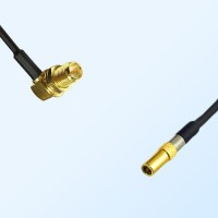 RP SMA/Bulkhead Female Right Angle - SSMB/Female Coaxial Jumper Cable