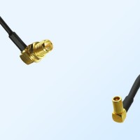 RP SMA/Bulkhead Female R/A - SSMB/Female R/A Coaxial Jumper Cable