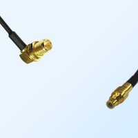 RP SMA/Bulkhead Female Right Angle - SSMC/Male Coaxial Jumper Cable