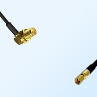 RP SMA/Bulkhead Female Right Angle - SSMC/Female Coaxial Jumper Cable