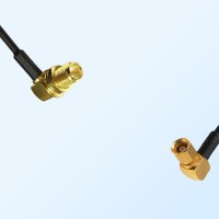 RP SMA/Bulkhead Female R/A - SSMC/Female R/A Coaxial Jumper Cable