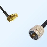 UHF Male - RP SMA Bulkhead Female Right Angle Coaxial Cable Assemblies