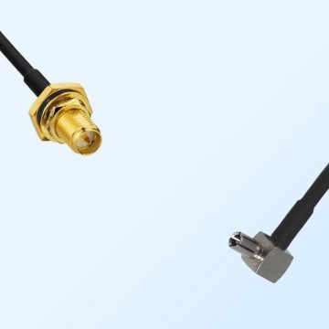 RP SMA Bulkhead Female with O-Ring - TS9 Male R/A Cable Assemblies