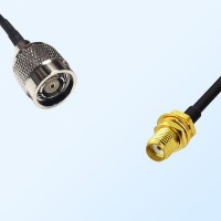 RP TNC/Male - SMA/Bulkhead Female Coaxial Jumper Cable