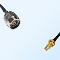 RP TNC/Male - SMC/Bulkhead Male Coaxial Jumper Cable