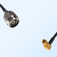 RP TNC/Male - SMC/Female Right Angle Coaxial Jumper Cable