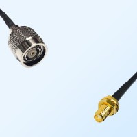 RP TNC/Male - SSMA/Bulkhead Female Coaxial Jumper Cable