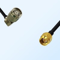 RP TNC/Male Right Angle - SMA/Male Coaxial Jumper Cable