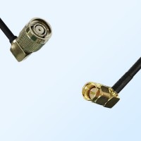 RP TNC/Male Right Angle - SMA/Male Right Angle Coaxial Jumper Cable