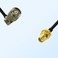 RP TNC/Male Right Angle - SMA/Bulkhead Female Coaxial Jumper Cable