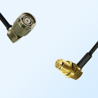 RP TNC/Male R/A - SMA/Bulkhead Female R/A Coaxial Jumper Cable