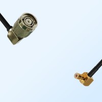 RP TNC/Male Right Angle - SMB/Male Right Angle Coaxial Jumper Cable