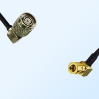 RP TNC/Male Right Angle - SMB/Female Right Angle Coaxial Jumper Cable