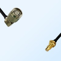 RP TNC/Male Right Angle - SMC/Bulkhead Male Coaxial Jumper Cable