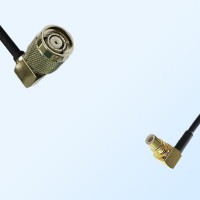 RP TNC/Male Right Angle - SMC/Male Right Angle Coaxial Jumper Cable