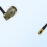 RP TNC/Male Right Angle - SMC/Female Coaxial Jumper Cable