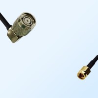 RP TNC/Male Right Angle - SSMA/Male Coaxial Jumper Cable